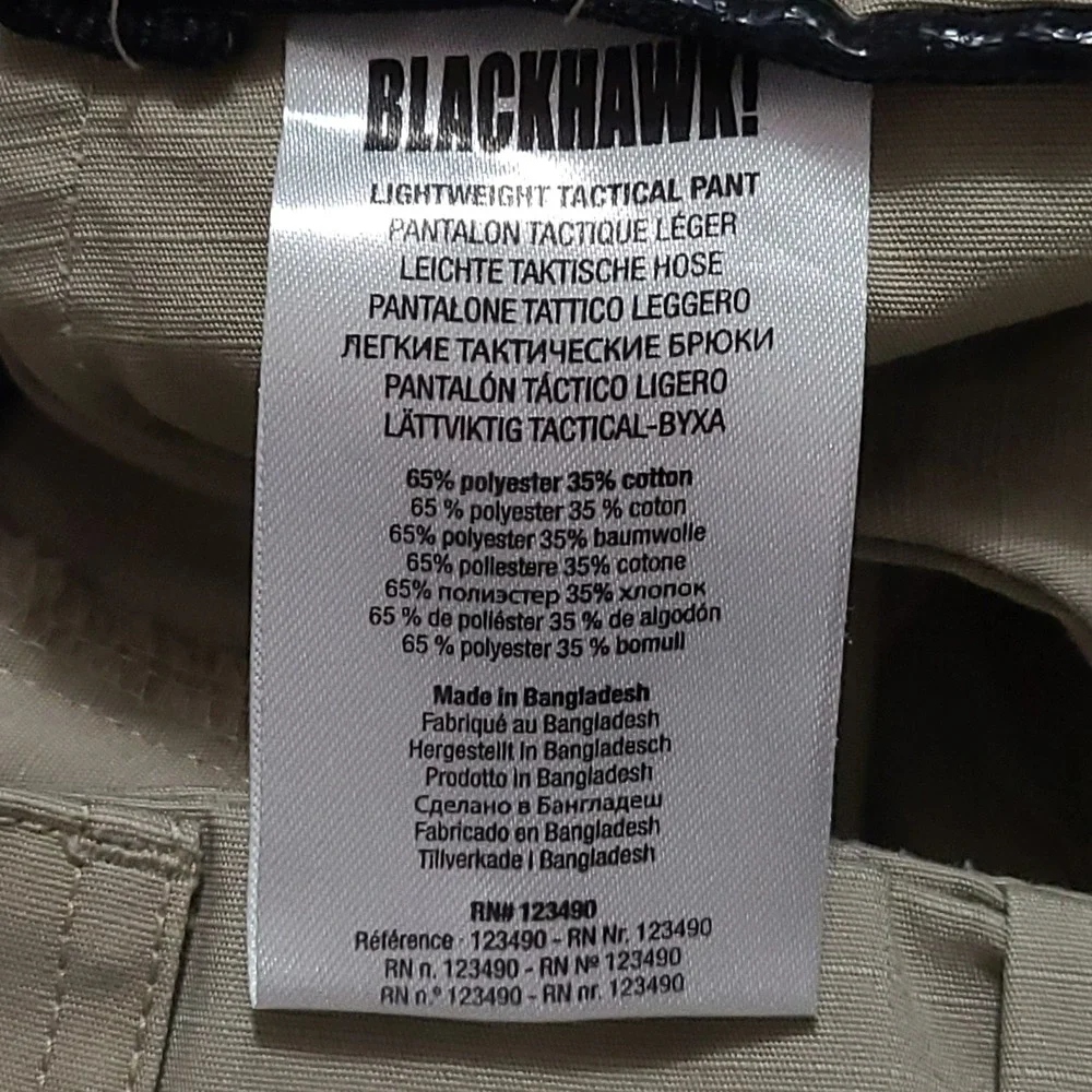 Blackhawk Tactical Pants Mens 40/32 Khaki Lightweight Ripstop Cargo